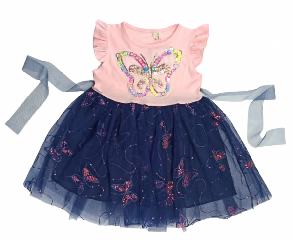 Платье №1/18 розовое с бабочкой