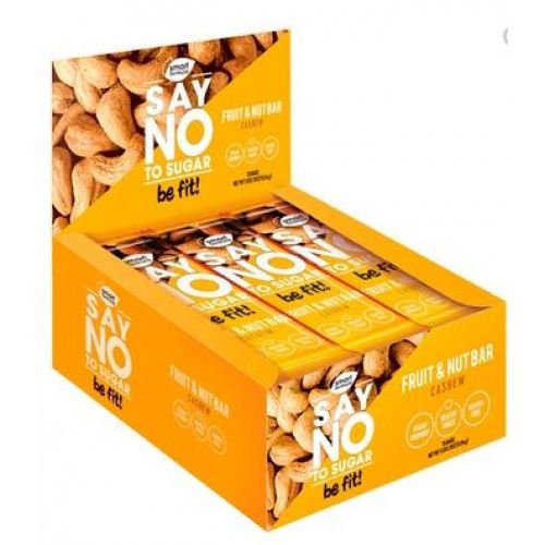 Без сахара «Smart Formula», фруктово-ореховый батончик Cashew, 40 г (упаковка 15 шт.) KDV